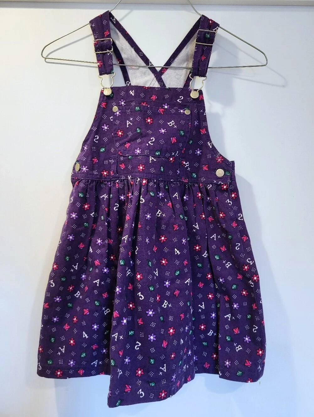 Vintage 1990s OshKosh B'gosh pinafore dress in girls size 6 ABC